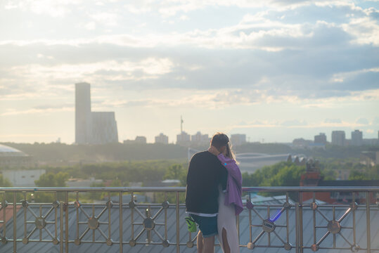 Couple On The Observation Deck