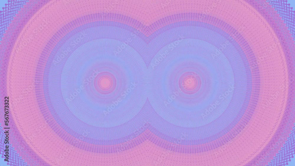 Poster Abstract wire symmetrical neon composition. 3d rendering loop animation 4K