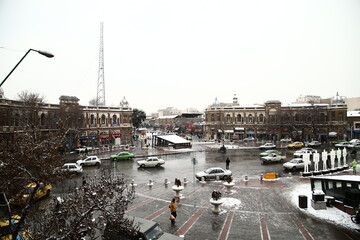 Location: Hassan Abad Square, Tehran, Iran

This square was built in 1309 AH (1930 AD) with four buildings and eight curved domes. Buildings surround the square.