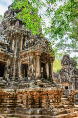 Ancient buildings of Thommanon temple in enigmatic Angkor