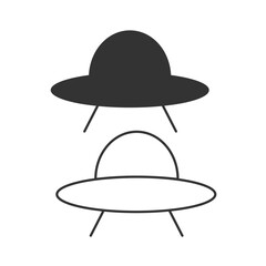 UFO icon. Space sign set vector ilustration.