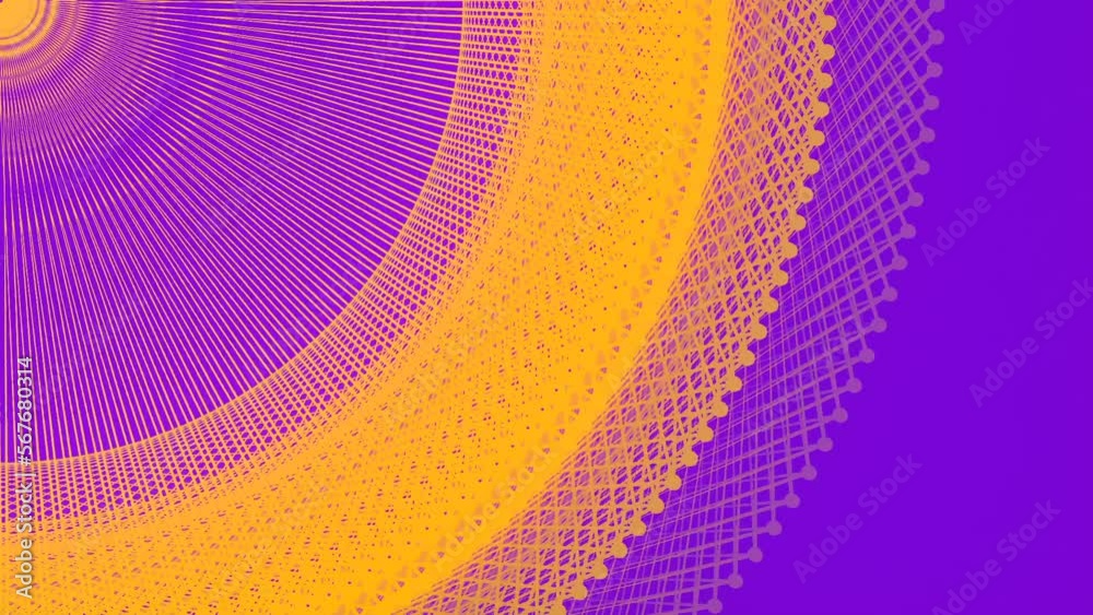 Poster Wire digital loop animated structure. Modern concept background. 3d rendering HD