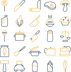 Vegetables and fruits icons set, Vegetables icons pack, fruits vector icons set, food and drink icons set, Vegetables icons collection, Food icons pack, Vegetables and fruits line dual icons set