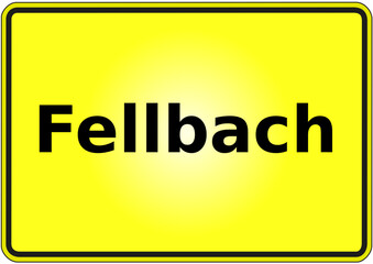 Stadteingangsschild Deutschland Stadt Fellbach