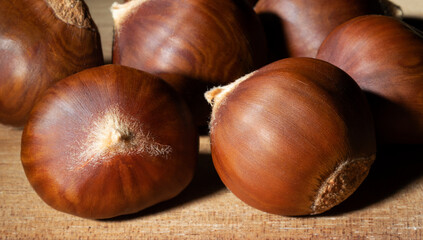 Christmas chestnuts ready to roast