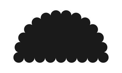 Scallop Edge Semicircle Silhouette Shape Icon