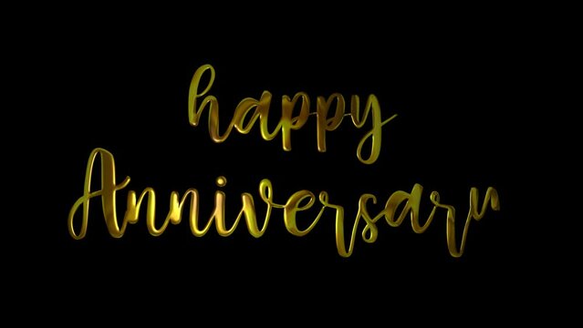 Happy Anniversary Gold Handwriting Text Animation. Add luxury to presentations, videos, and social media with hand-drawn, precision animations. Stand out with an elegant golden touch.