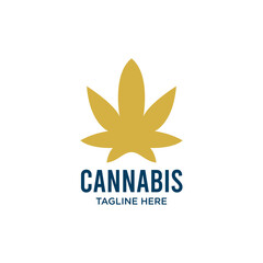 Fototapeta premium Cannabis leaf logo vector icon illustration