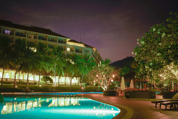 pool at night
