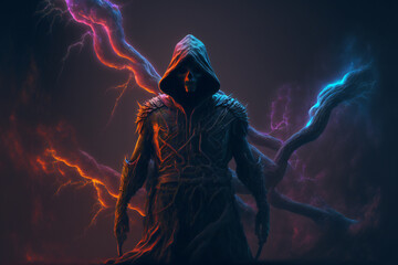 Death with the face of skull - Grim reaper - the death itself - Generative AI