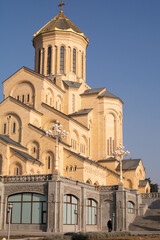 Fototapeta premium TBILISI, GEORGIA - January 23, 2023 : Holy Trinity Cathedral in Tbilisi