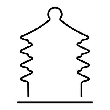 Chinese Pagoda Icon On White Background, Vector Illustration.