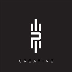 p building logo design vector