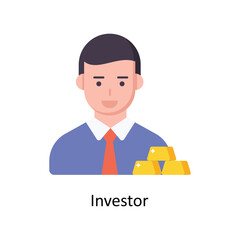 Investor vector Flat Icons. Simple stock illustration stock illustration