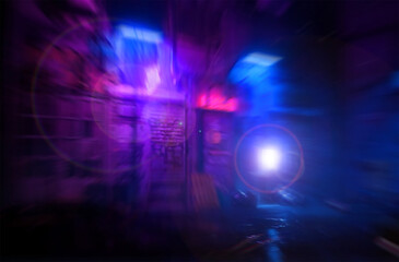 Neon blur background neon city blur wallpaper full hd 