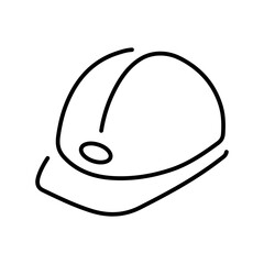 construction helmet icon on white background, vector illustration.