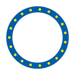 circular border round floral graphic design vector illustration eps