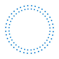 blue circular border round dotted line tech graphic design vector illustration eps