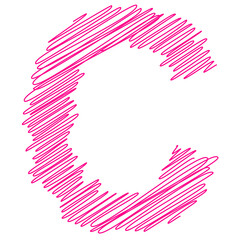 signs with the effect of a thread and a stroke children's text