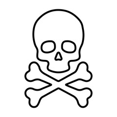 danger icon on white background, vector illustration.