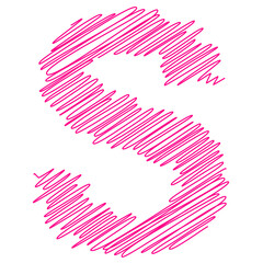signs with the effect of a thread and a stroke children's text