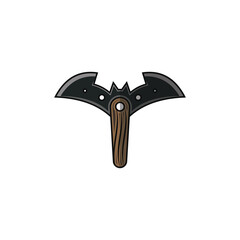 Bat Ax Logo vector, suitable for any business related to bats and axes