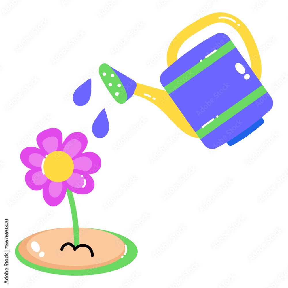 Sticker flower watering