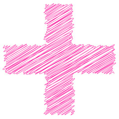 signs with the effect of a thread and a stroke children's text