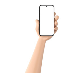 Cartoon Hand with Phone 