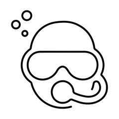 diver icon on white background, vector illustration.