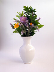 Beautiful cottage style flower arrangement.