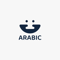 Abstract logo of arabic letters resembling people.