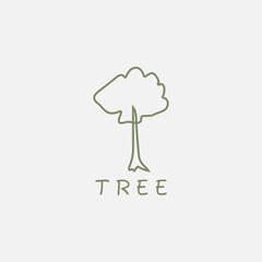 Abstract tree logo from lines.
