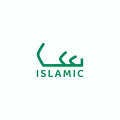 One letter arabic typography logo.