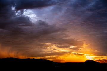 sunset in the clouds
