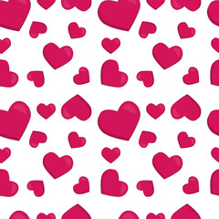 seamless heart pattern on a white background