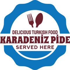 Karadeniz Pide. Traditional Turkish Food Icon.