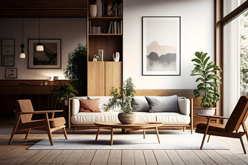 Fototapeta premium Various living room muji and scandinavian design.