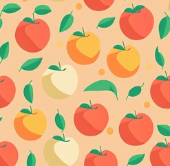 tomato repeat pattern nfinite fruit vector Generative AI