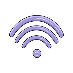 Wifi Icon. Vector Illustration for printing, backgrounds, covers and packaging. Image can be used for greeting cards, posters, stickers and textile. Isolated on white background.