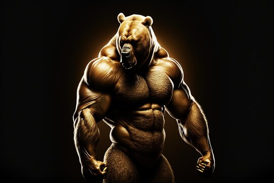 Golden Muscular Bear