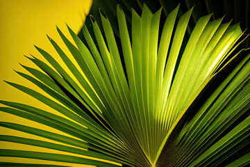 Palm leaves background, Generative AI