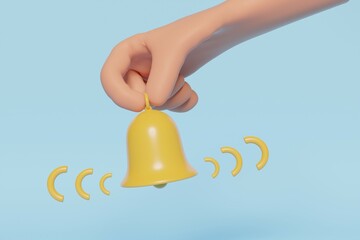 hand holding bell