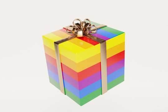 gift boxes isolated on white background 3d render