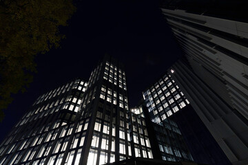 Fototapeta premium Modern buildings along via Gattamelata in Milan, Italy