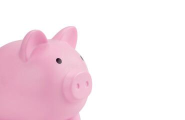 Close up pink piggy bank