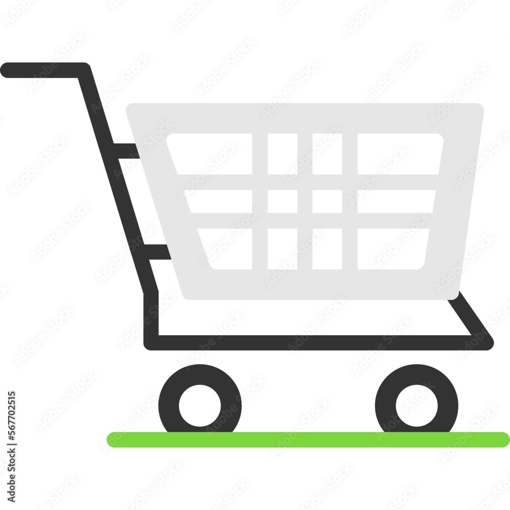 Sticker trolley icon