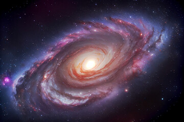 Milky Way Galaxy, Universe filled with stars, nebula.