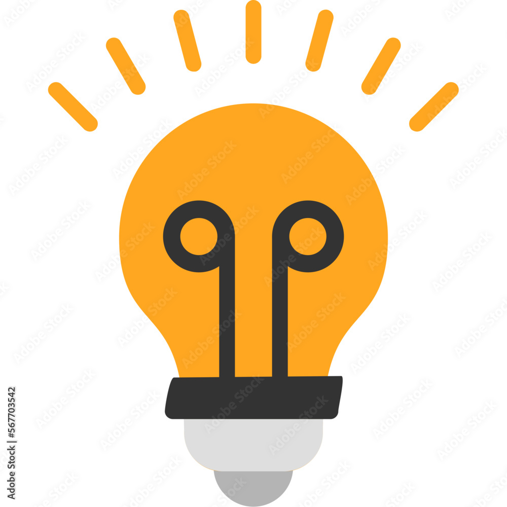 Sticker Light Bulb Icon