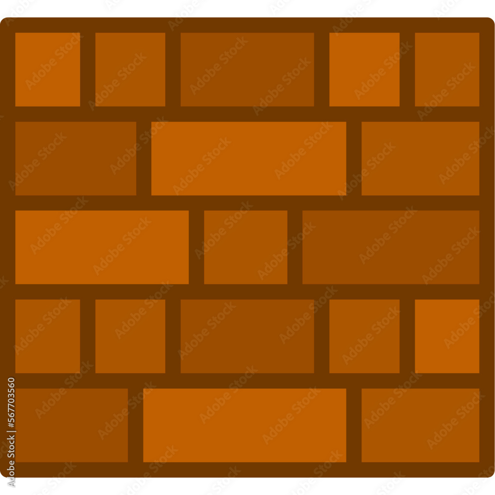 Wall mural brick wall icon